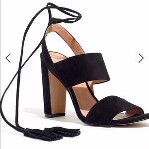 MADEWELL: Black Octavia Tassel Sandal. Size 7.